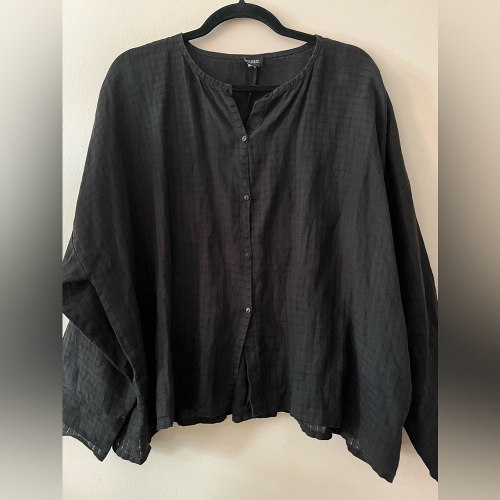 Linen Eileen Fisher oversized blouse
